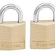 Master Lock  Solid Brass 30mm Padlock 4-Pin - Keyed Alike x 2