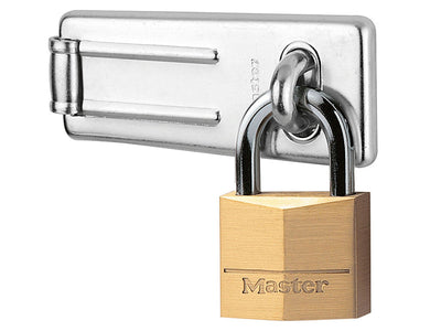 Master Lock Hasp 89mm + Solid Brass Padlock 40mm – – Now available at MTN Shop UK.