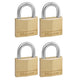 Master Lock  Solid Brass 40mm Padlock 4-Pin - Keyed Alike x 4