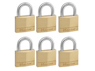 Master Lock Solid Brass 40mm Padlock 4-Pin - Keyed Alike x 6 – – Now available at MTN Shop UK.