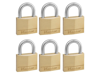 Master Lock Solid Brass 40mm Padlock 4-Pin - Keyed Alike x 6 – – Now available at MTN Shop UK.