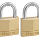 Master Lock  Solid Brass 40mm Padlock 4-Pin - Keyed Alike x 2