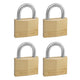 Master Lock  Solid Brass 50mm Padlock 5-Pin - Keyed Alike x 4