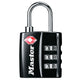 Master Lock  TSA 3-Digit Combination Black Finish 30mm Padlock