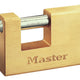 Master Lock  Rectangular 63mm Solid Brass Body Shutter Padlock