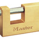 Master Lock  Rectangular 76mm Solid Brass Body Shutter Padlock