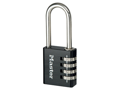 Master Lock Black Finish 40mm 4-Digit Combination Padlock - 51mm Shackle – – Now available at MTN Shop UK.