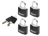 Master Lock Aluminium Black Vinyl Cover 20mm Padlock 3-Pin - Keyed Alike x 4 – – Now available at MTN Shop UK.