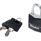 Master Lock  Aluminium Black Vinyl Cover 30mm Padlock 4-Pin
