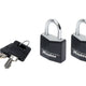Master Lock  Aluminium Black Vinyl Cover 30mm Padlock 4-Pin - Keyed Alike x 2