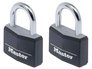 Master Lock Aluminium Black Vinyl Cover 40mm Padlock 4-Pin - Keyed Alike x 2 – – Now available at MTN Shop UK.