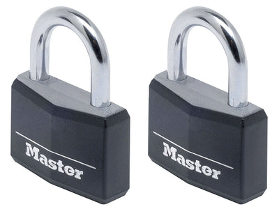 Master Lock Aluminium Black Vinyl Cover 40mm Padlock 4-Pin - Keyed Alike x 2 – – Now available at MTN Shop UK.