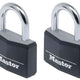 Master Lock  Aluminium Black Vinyl Cover 40mm Padlock 4-Pin - Keyed Alike x 2