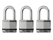 Master Lock Excell™ Laminated Steel 50mm Padlock - 38mm Shackle - Keyed Alike x 3 – – Now available at MTN Shop UK.