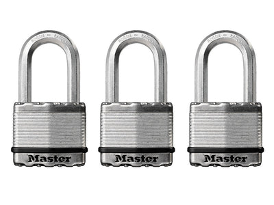 Master Lock Excell™ Laminated Steel 50mm Padlock - 38mm Shackle - Keyed Alike x 3 – – Now available at MTN Shop UK.