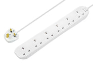 Masterplug Extension Lead 240V 6-Gang 13A White 2m – – Now available at MTN Shop UK.