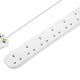 Masterplug Extension Lead 240V 6-Gang 13A White 2m