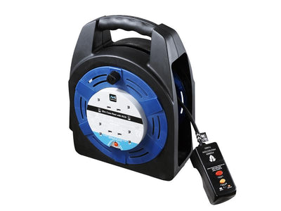 Masterplug Case Reel 240V 13A 4-Socket RCD & Thermal Cut-Out 20m – – Now available at MTN Shop UK.