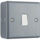 Masterplug Metal Clad 1-Gang 2-Way Light Switch