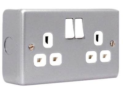 Masterplug Metal Clad Switched Socket 2-Gang 13A – – Now available at MTN Shop UK.