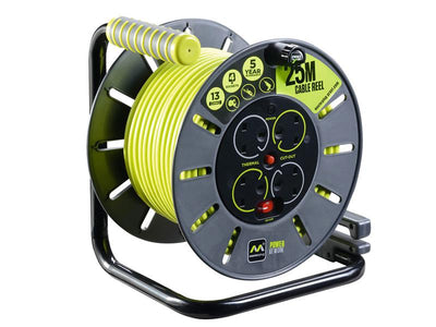 Masterplug PRO-XT Open Cable Reel 240V 13A 4-Socket 50m – – Now available at MTN Shop UK.