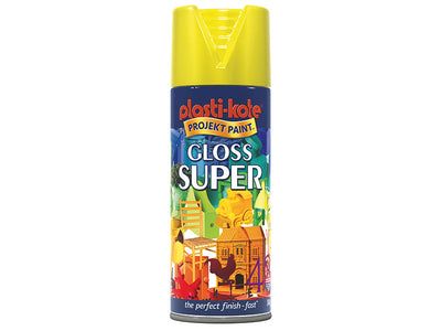 PlastiKote Gloss Super Spray Yellow 400ml – – Now available at MTN Shop UK.