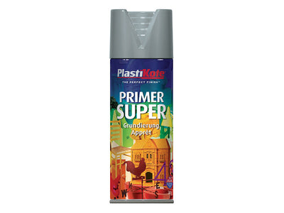 PlastiKote Super Spray Primer Grey 400ml – – Now available at MTN Shop UK.