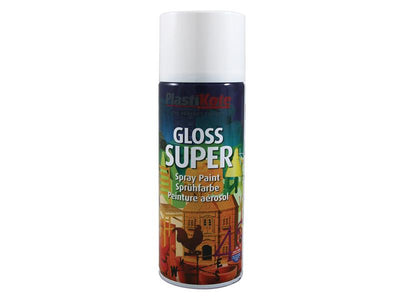 PlastiKote Gloss Super Spray White RAL 9016 400ml – – Now available at MTN Shop UK.