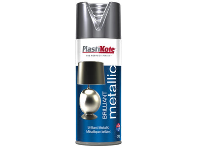PlastiKote Brilliant Metallic Spray Silver 400ml – – Now available at MTN Shop UK.