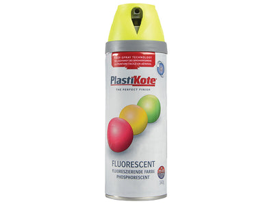 PlastiKote Twist & Spray Fluorescent Yellow 400ml – – Now available at MTN Shop UK.