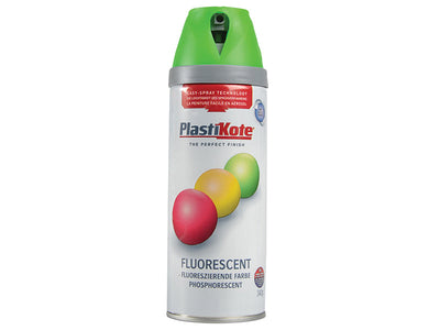 PlastiKote Twist & Spray Fluorescent Green 400ml – – Now available at MTN Shop UK.