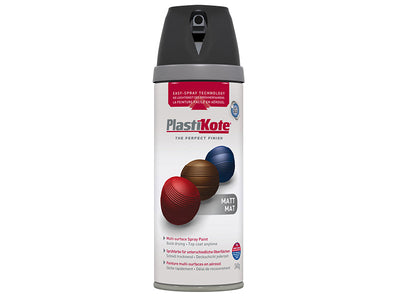 PlastiKote Twist & Spray Matt Black 400ml – – Now available at MTN Shop UK.