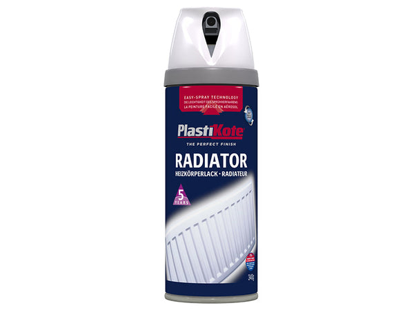 PlastiKote Twist & Spray Radiator Gloss White 400ml – – Now available at MTN Shop UK.