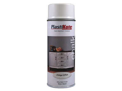 PlastiKote Chalk Finish Spray Vintage White 400ml – – Now available at MTN Shop UK.