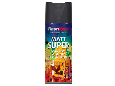 PlastiKote Matt Super Spray Black 400ml – – Now available at MTN Shop UK.