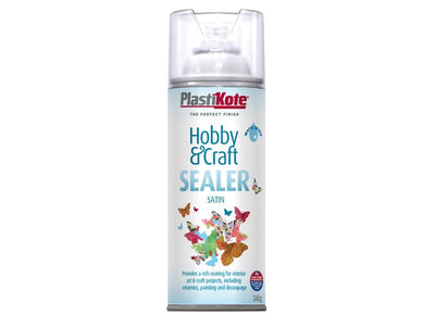 PlastiKote Hobby & Craft Sealer Spray Clear Satin 400ml – – Now available at MTN Shop UK.