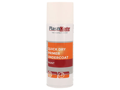 PlastiKote Trade Quick Dry Primer Spray White 400ml – – Now available at MTN Shop UK.