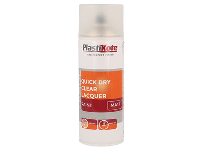 PlastiKote Trade Quick Dry Clear Lacquer Spray Matt 400ml – – Now available at MTN Shop UK.