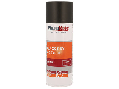 PlastiKote Trade Quick Dry Acrylic Spray Paint Matt Black 400ml – – Now available at MTN Shop UK.