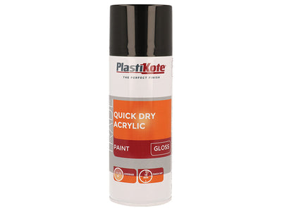 PlastiKote Trade Quick Dry Acrylic Spray Paint Gloss Black 400ml – – Now available at MTN Shop UK.
