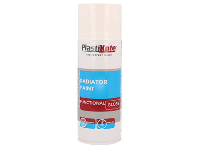 PlastiKote Trade Radiator Spray Paint Gloss White 400ml – – Now available at MTN Shop UK.