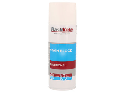 PlastiKote Trade Stain Block Spray Paint White 400ml – – Now available at MTN Shop UK.
