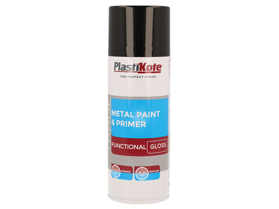 PlastiKote Trade Metal Spray Paint & Primer Gloss Black 400ml – – Now available at MTN Shop UK.