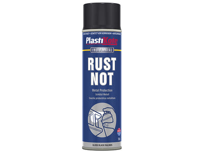 PlastiKote Rust Not Spray Gloss Black 500ml – – Now available at MTN Shop UK.