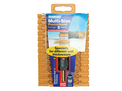 Plasplugs Multi-Size Plasterboard Fixings (50) – – Now available at MTN Shop UK.