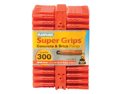Plasplugs RP 187 Solid Wall Super Grips™ Fixings Red (300) – – Now available at MTN Shop UK.