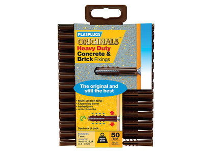Plasplugs SBJP551 Originals™ Heavy-Duty Fixings (Pack 50) – – Now available at MTN Shop UK.