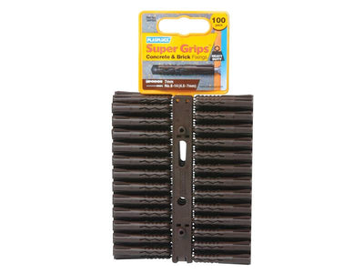 Plasplugs SBP 503 Solid Wall Super Grips™ Fixings Brown (100) – – Now available at MTN Shop UK.