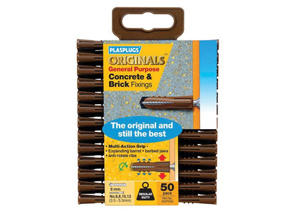 Plasplugs SGP550 Originals™ General-Purpose Fixings (Pack 50) – – Now available at MTN Shop UK.