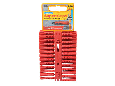 Plasplugs SRP 502 Solid Wall Super Grips™ Fixings Red (100) – – Now available at MTN Shop UK.
